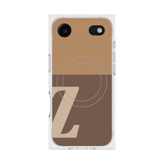 Premium Square Case with MagSafe［ Original - initial two tone - Z brown ］