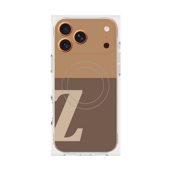 Premium Square Case with MagSafe［ Original - initial two tone - Z brown ］