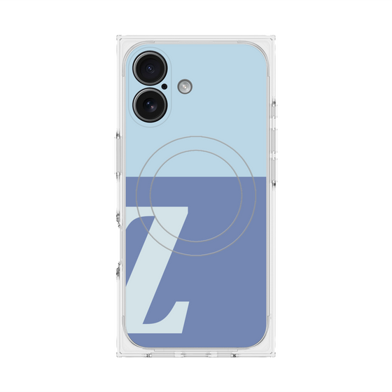 Premium Square Case with MagSafe［ Original - initial two tone - Z blue ］