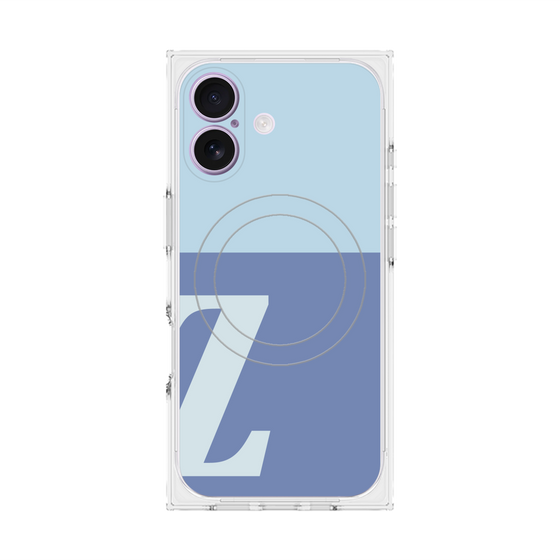 Premium Square Case with MagSafe［ Original - initial two tone - Z blue ］