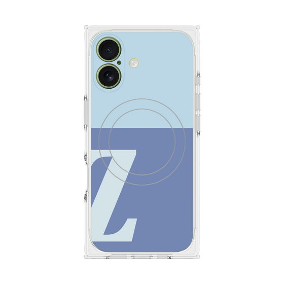Premium Square Case with MagSafe［ Original - initial two tone - Z blue ］