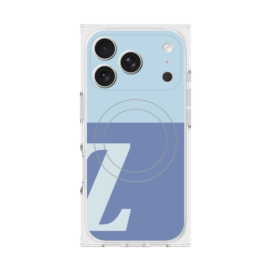 Premium Square Case with MagSafe［ Original - initial two tone - Z blue ］