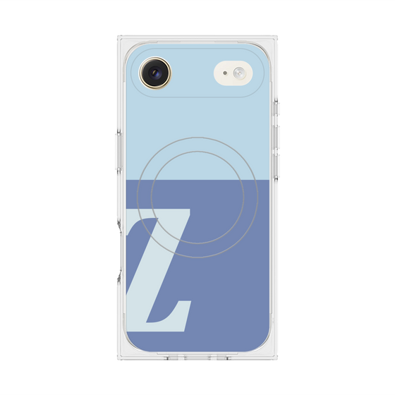 Premium Square Case with MagSafe［ Original - initial two tone - Z blue ］