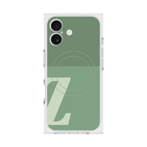 Premium Square Case with MagSafe［ Original - initial two tone - Z green ］