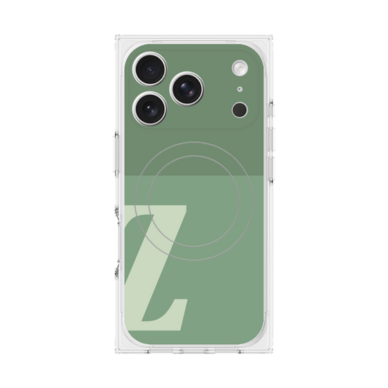 Premium Square Case with MagSafe［ Original - initial two tone - Z green ］
