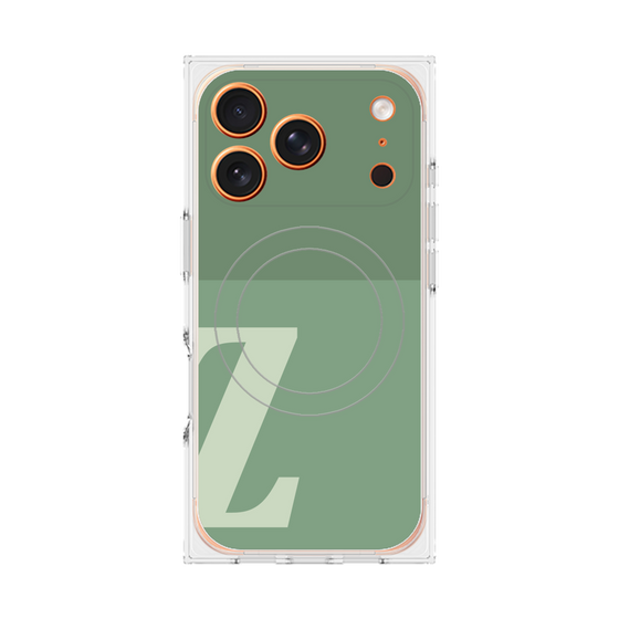 Premium Square Case with MagSafe［ Original - initial two tone - Z green ］