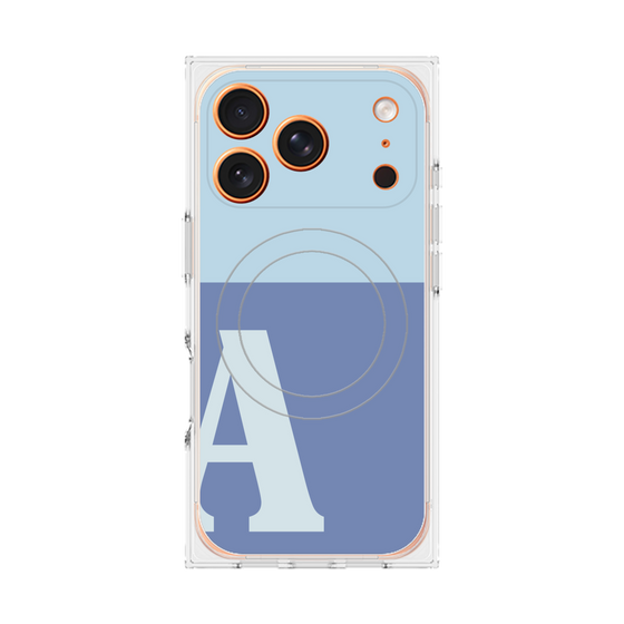Premium Square Case with MagSafe［ Original - initial two tone - A blue ］