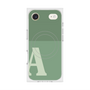 Premium Square Case with MagSafe［ Original - initial two tone - A green ］