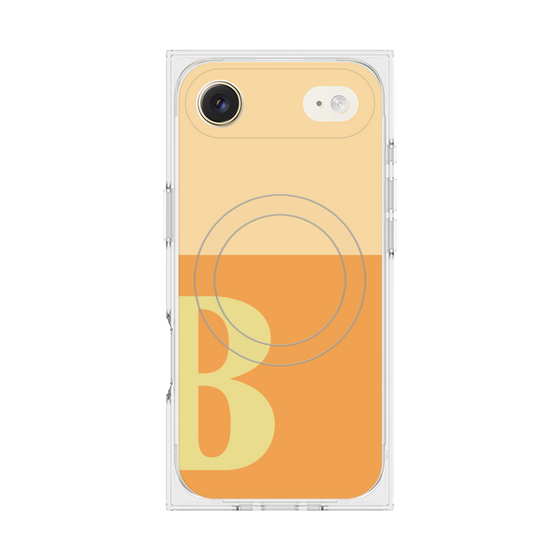 Premium Square Case with MagSafe［ Original - initial two tone - B orange ］