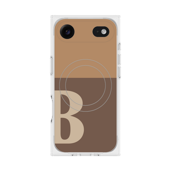 Premium Square Case with MagSafe［ Original - initial two tone - B brown ］