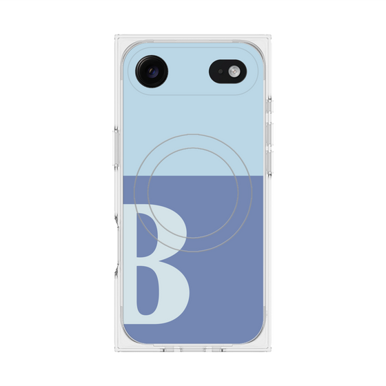 Premium Square Case with MagSafe［ Original - initial two tone - B blue ］