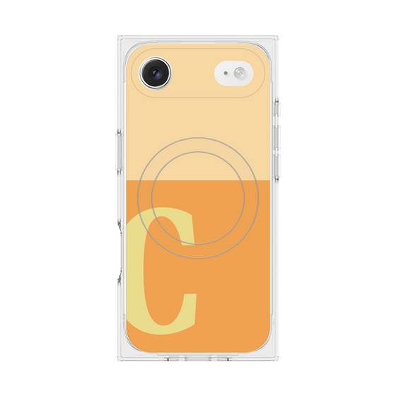 Premium Square Case with MagSafe［ Original - initial two tone - C orange ］