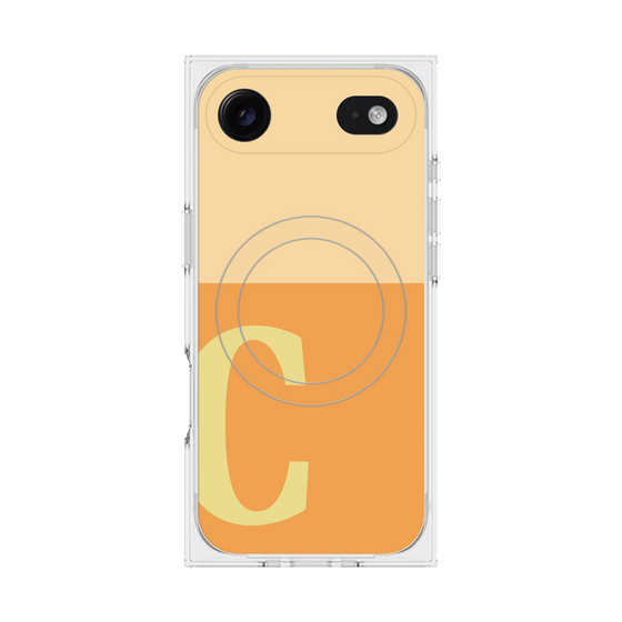 Premium Square Case with MagSafe［ Original - initial two tone - C orange ］