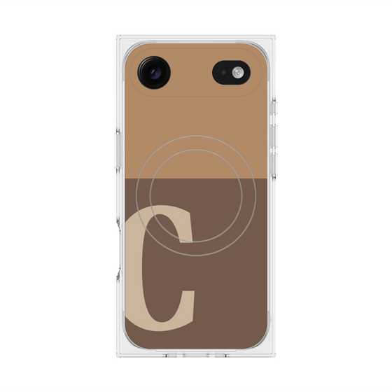Premium Square Case with MagSafe［ Original - initial two tone - C brown ］