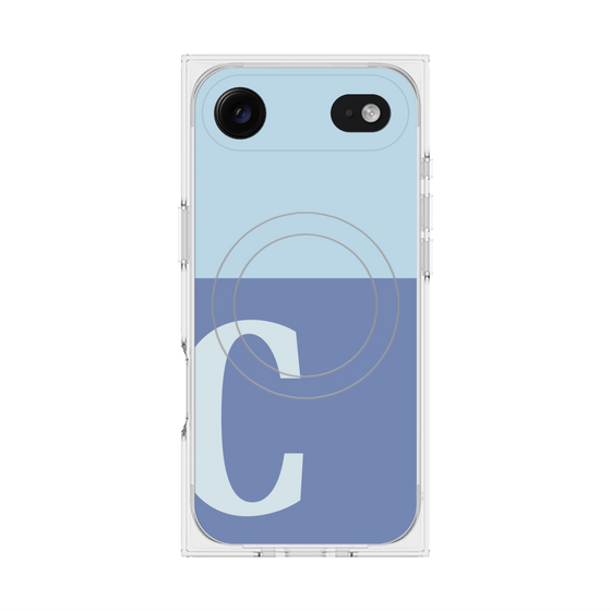 Premium Square Case with MagSafe［ Original - initial two tone - C blue ］