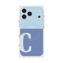 Premium Square Case with MagSafe［ Original - initial two tone - C blue ］
