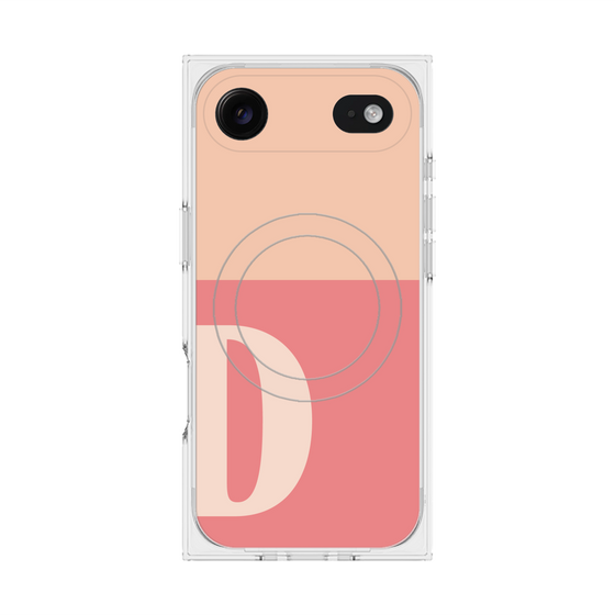Premium Square Case with MagSafe［ Original - initial two tone - D pink ］