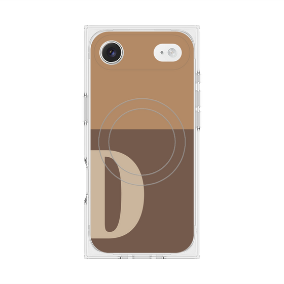 Premium Square Case with MagSafe［ Original - initial two tone - D brown ］