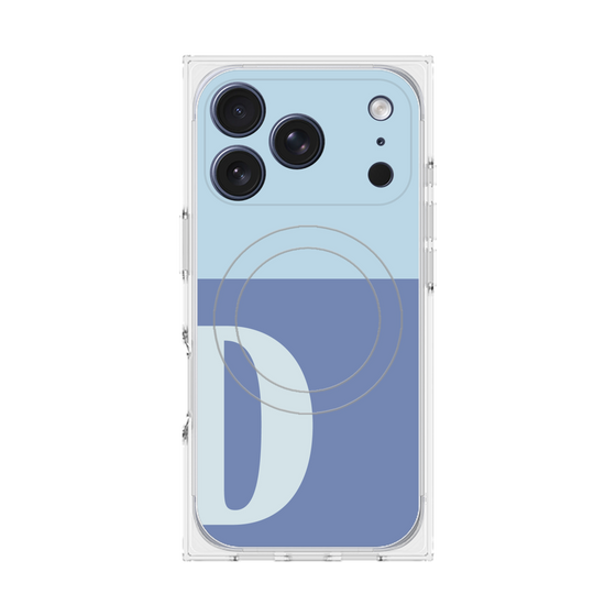 Premium Square Case with MagSafe［ Original - initial two tone - D blue ］
