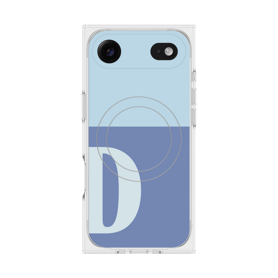Premium Square Case with MagSafe［ Original - initial two tone - D blue ］