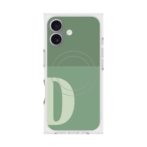 Premium Square Case with MagSafe［ Original - initial two tone - D green ］