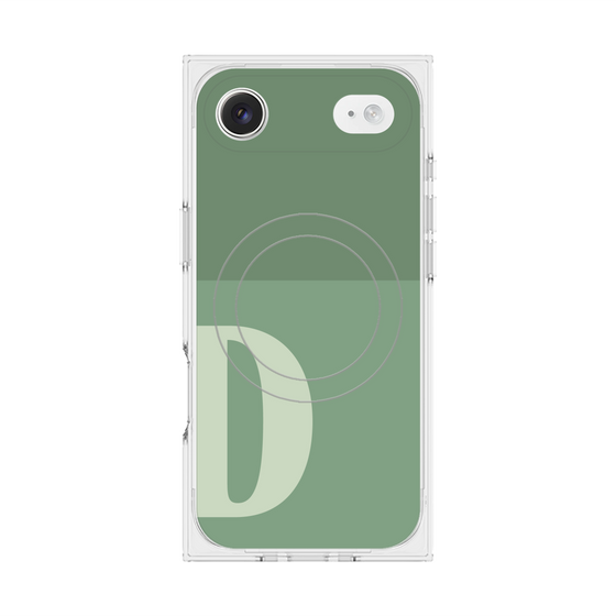 Premium Square Case with MagSafe［ Original - initial two tone - D green ］