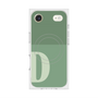Premium Square Case with MagSafe［ Original - initial two tone - D green ］