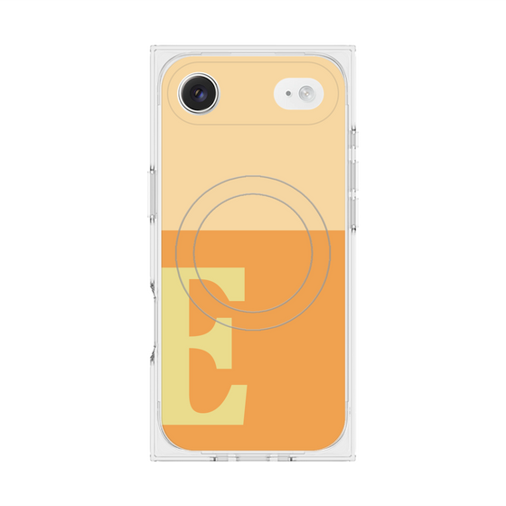 Premium Square Case with MagSafe［ Original - initial two tone - E orange ］