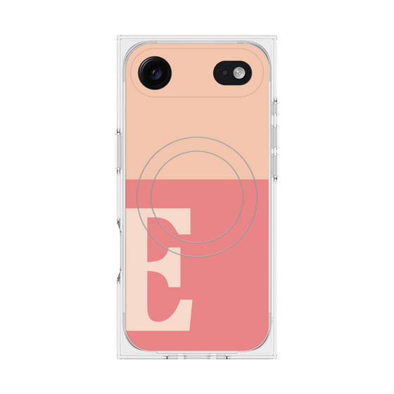 Premium Square Case with MagSafe［ Original - initial two tone - E pink ］