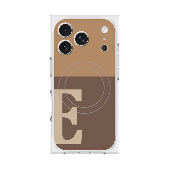 Premium Square Case with MagSafe［ Original - initial two tone - E brown ］
