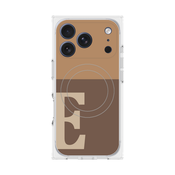 Premium Square Case with MagSafe［ Original - initial two tone - E brown ］