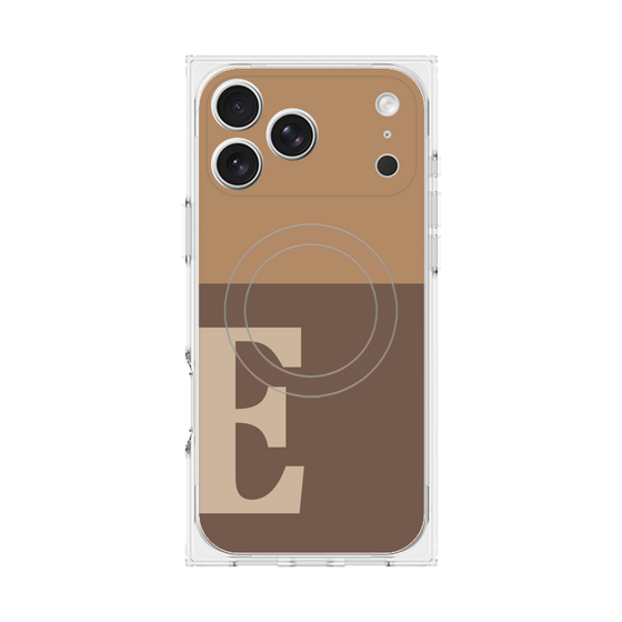 Premium Square Case with MagSafe［ Original - initial two tone - E brown ］