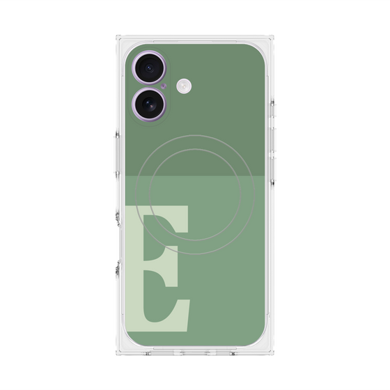 Premium Square Case with MagSafe［ Original - initial two tone - E green ］
