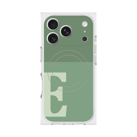 Premium Square Case with MagSafe［ Original - initial two tone - E green ］