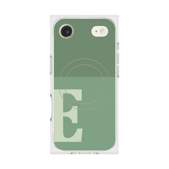 Premium Square Case with MagSafe［ Original - initial two tone - E green ］