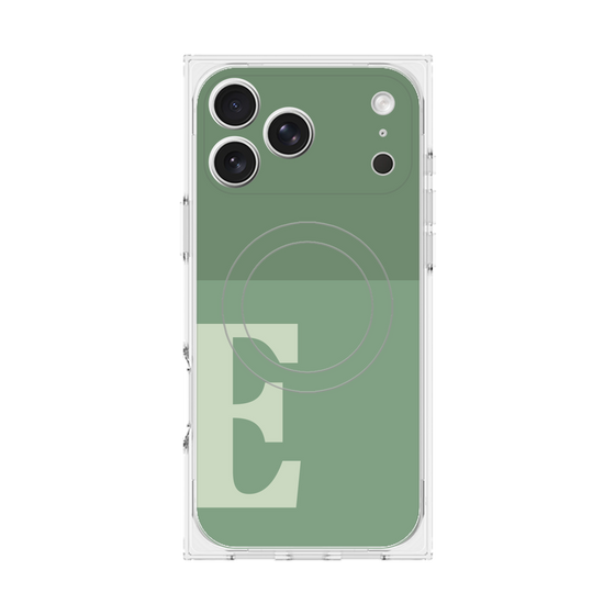 Premium Square Case with MagSafe［ Original - initial two tone - E green ］