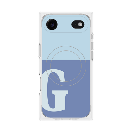 Premium Square Case with MagSafe［ Original - initial two tone - G blue ］