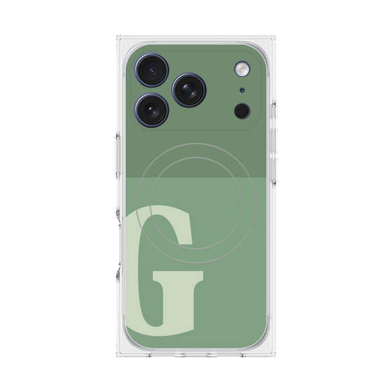 Premium Square Case with MagSafe［ Original - initial two tone - G green ］