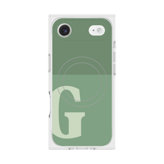 Premium Square Case with MagSafe［ Original - initial two tone - G green ］