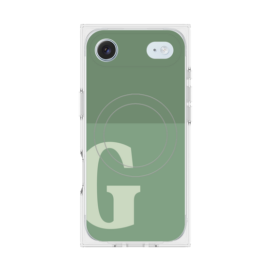 Premium Square Case with MagSafe［ Original - initial two tone - G green ］