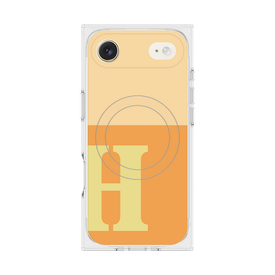 Premium Square Case with MagSafe［ Original - initial two tone - H orange ］