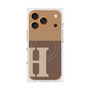 Premium Square Case with MagSafe［ Original - initial two tone - H brown ］