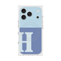 Premium Square Case with MagSafe［ Original - initial two tone - H blue ］