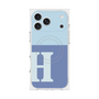Premium Square Case with MagSafe［ Original - initial two tone - H blue ］