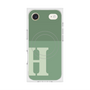 Premium Square Case with MagSafe［ Original - initial two tone - H green ］