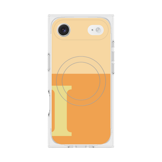 Premium Square Case with MagSafe［ Original - initial two tone - I orange ］