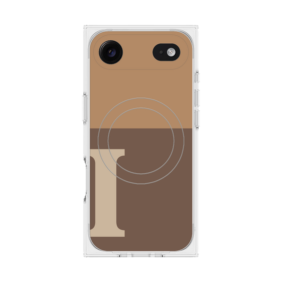 Premium Square Case with MagSafe［ Original - initial two tone - I brown ］