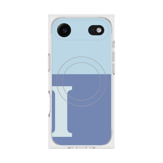 Premium Square Case with MagSafe［ Original - initial two tone - I blue ］