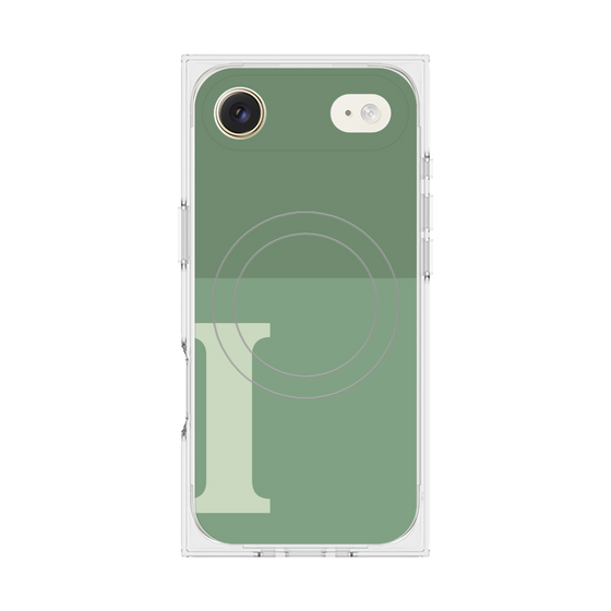 Premium Square Case with MagSafe［ Original - initial two tone - I green ］
