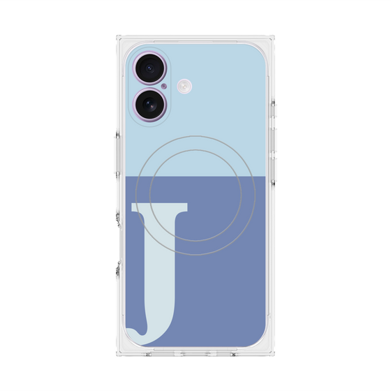 Premium Square Case with MagSafe［ Original - initial two tone - J blue ］
